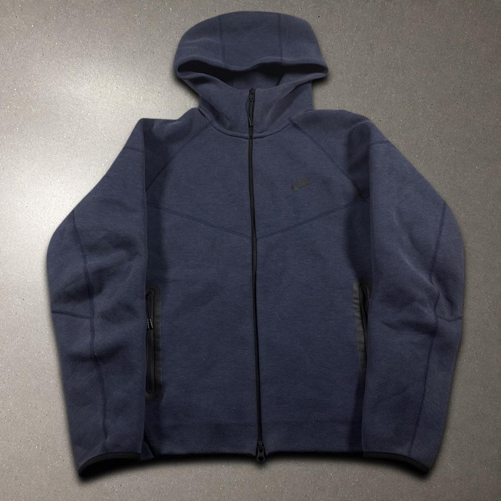 Nike Tech Fleece Full Zip Jacket Men's Medium Navy Blue Streetwear